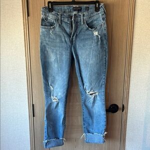Lucky Brand Ava Mid-Rise Skinny Light Blue Distressed Jeans